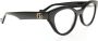 Gucci Minimalistische Cat-Eye Zonnebril Black Unisex - Thumbnail 2