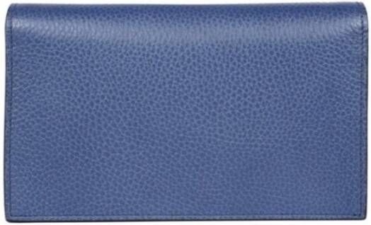 Gucci Interlocking Chain Wallet Tas Blauw Dames