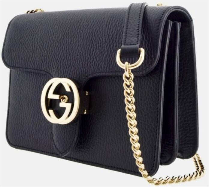 Gucci Interlocking Schoudertas Black Dames