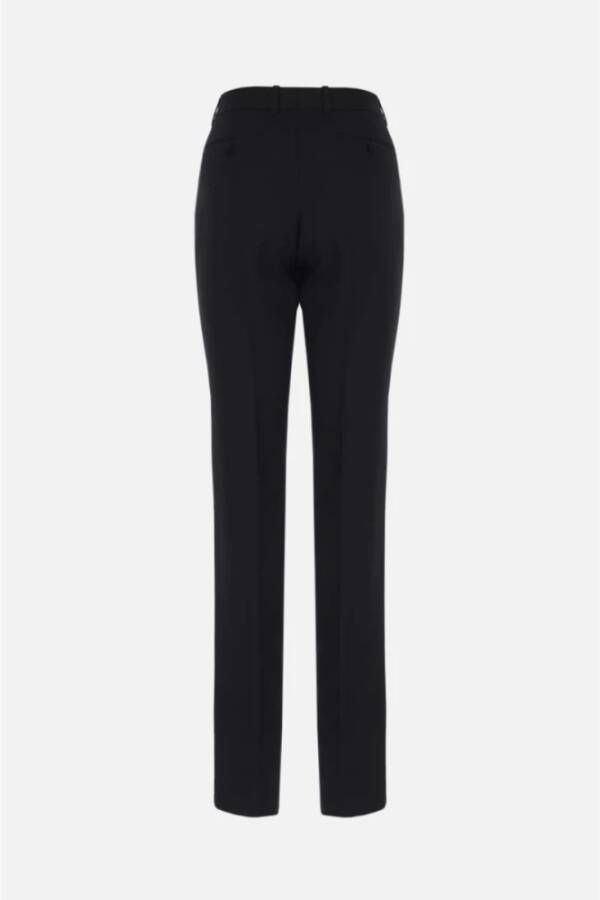 Gucci Straight-Fit Zijden en Wol Broek Zwart Dames