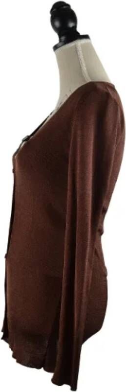 Gucci Vintage Gebruikte Gebreide Kleding & Sweatshirts Goede Staat Brown Dames