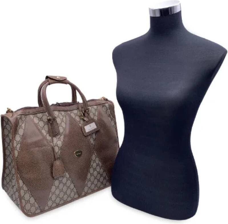 Gucci Vintage Pre-owned Canvas travel-bags Brown Dames