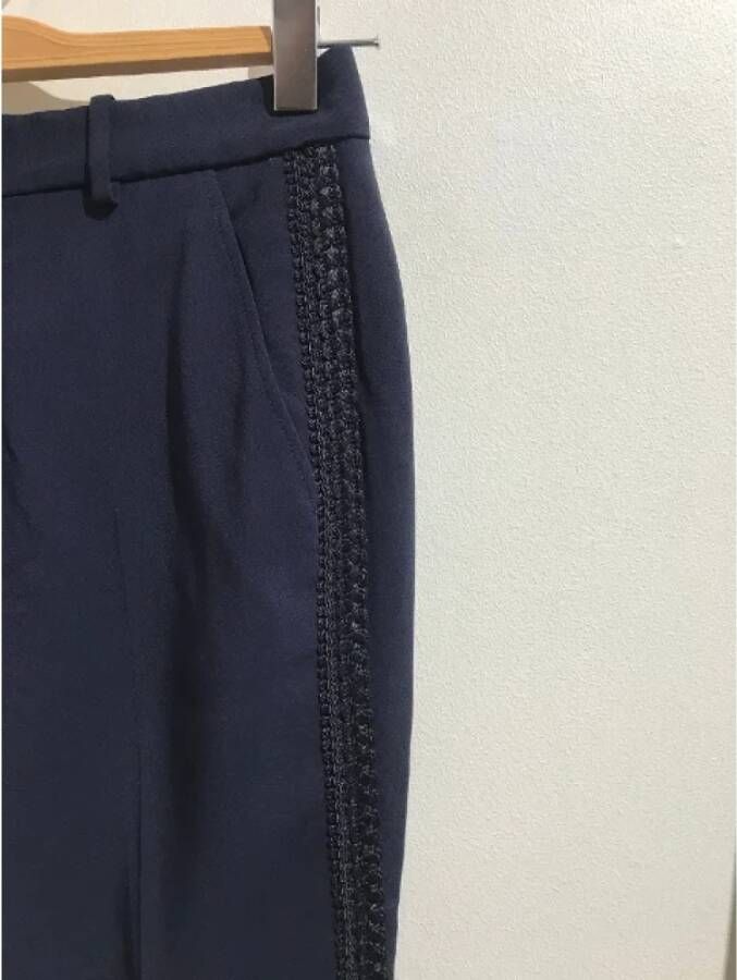 Gucci Vintage Pre-owned Cotton bottoms Blauw Dames