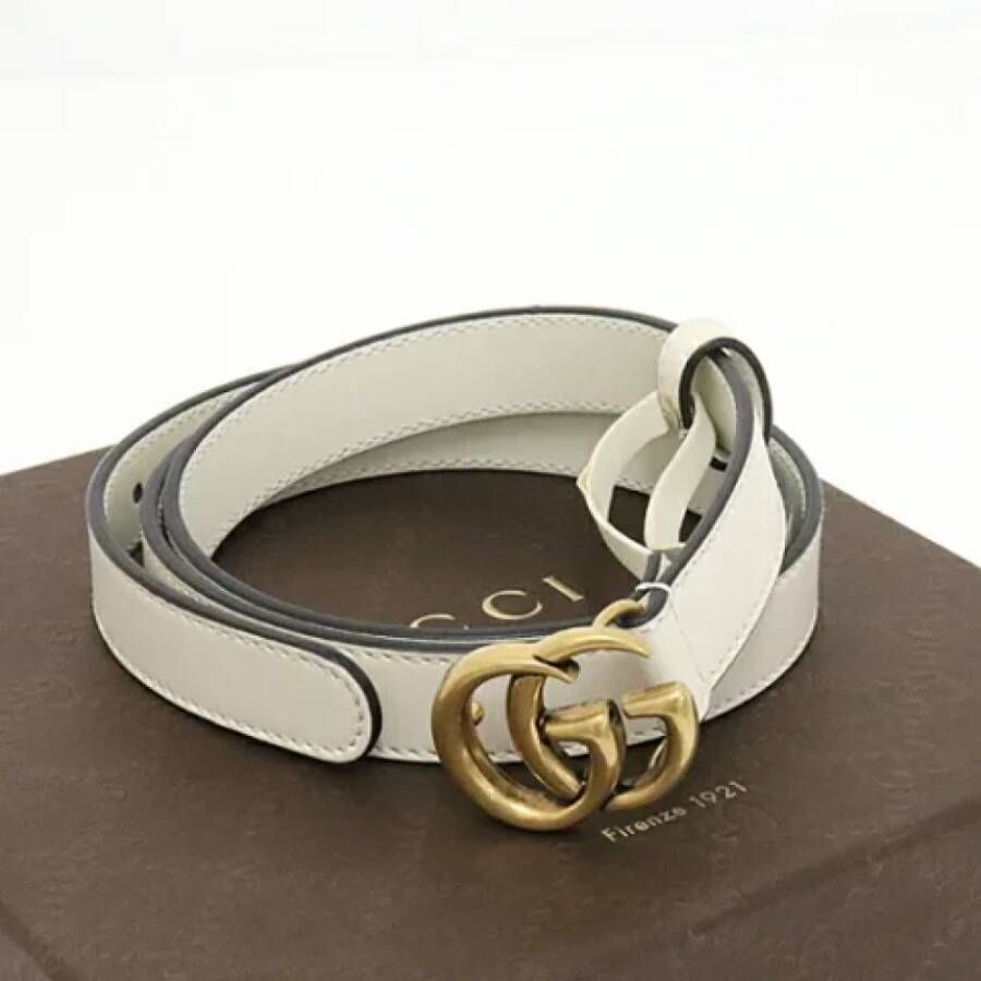 Gucci Vintage Pre-owned Leather belts Wit Dames