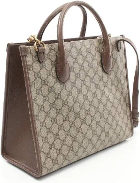 Gucci Vintage Pre-owned Leather gucci-bags Beige Dames