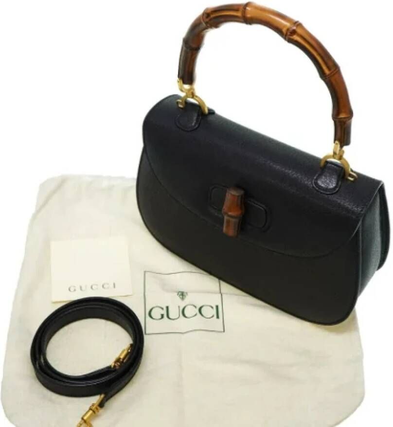 Gucci Vintage Pre-owned Leather gucci-bags Black Dames