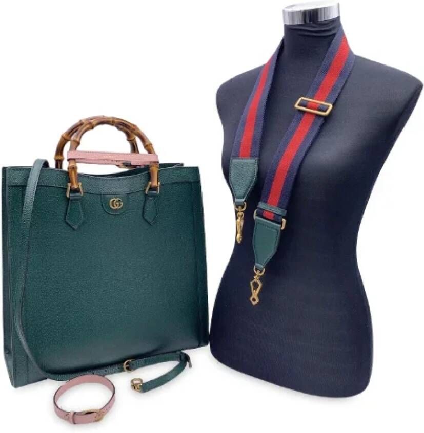 Gucci Vintage Pre-owned Leather gucci-bags Green Dames