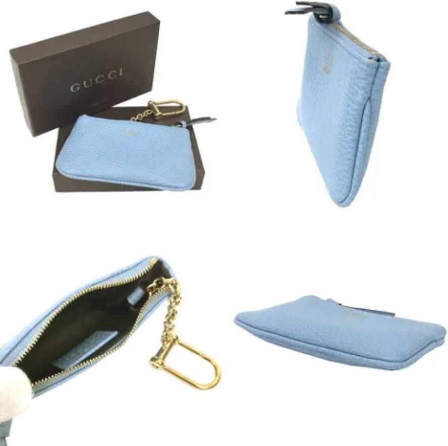 Gucci Vintage Pre-owned Leather key-holders Blauw Dames
