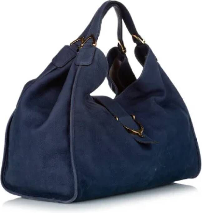 Gucci Vintage Pre-owned Leather totes Blue Dames