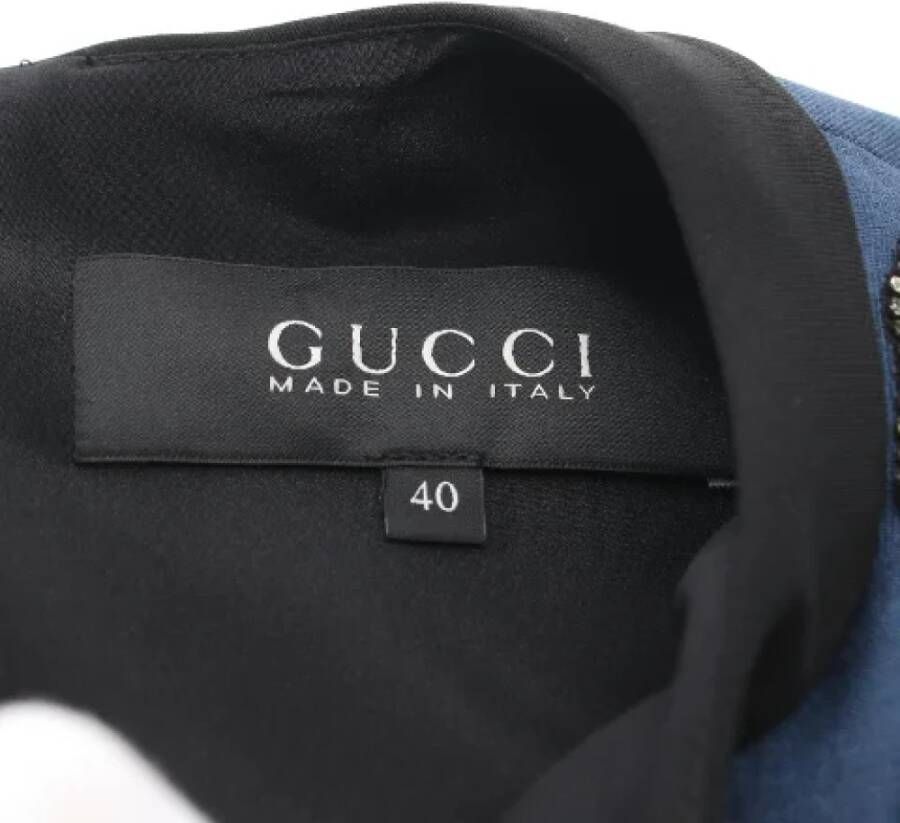 Gucci Vintage Pre-owned Silk dresses Blue Dames