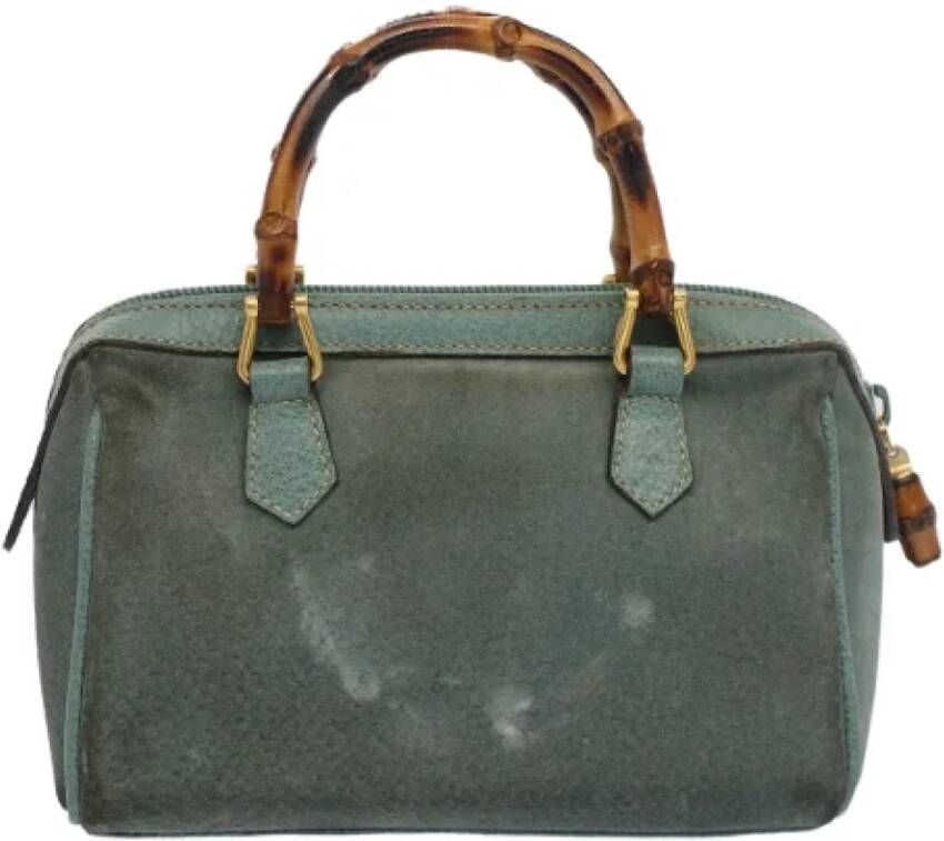 Gucci Vintage Pre-owned Suede handbags Green Dames