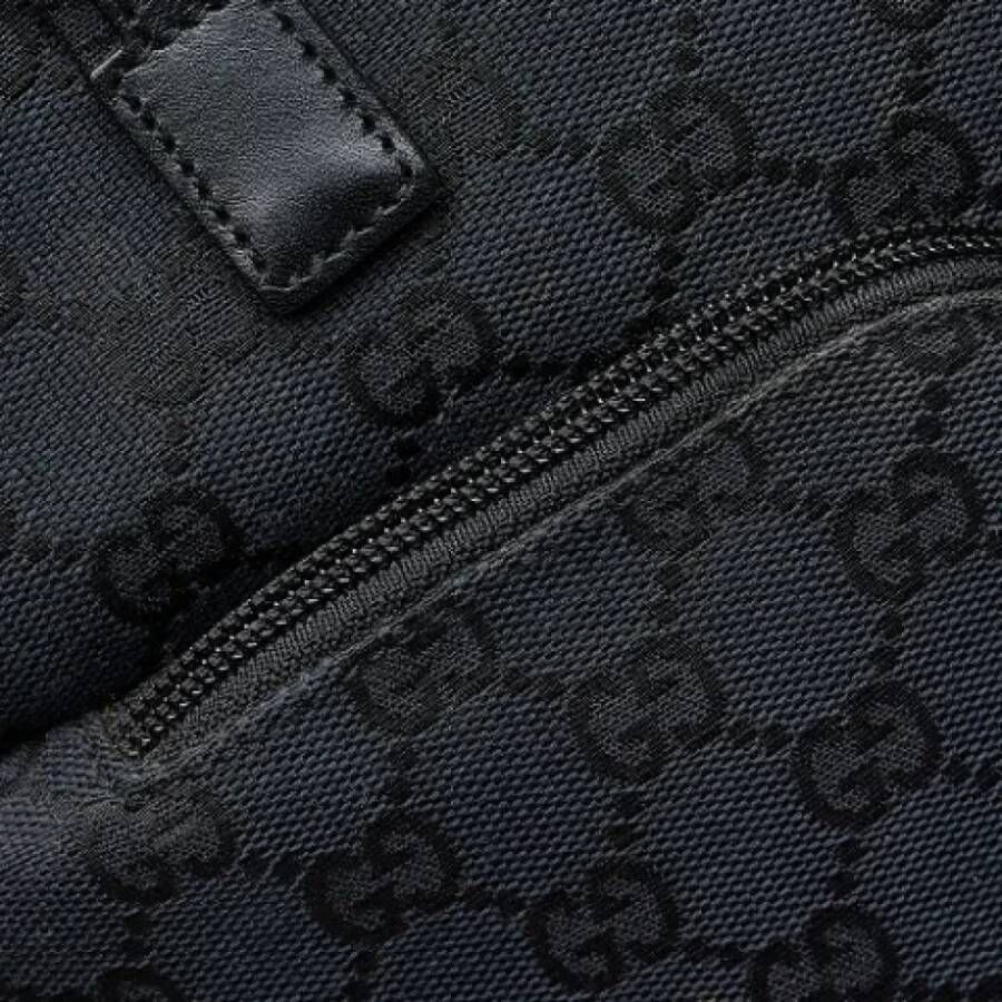 Gucci Vintage Zwarte canvas Gucci tas Black Dames Kledingwinkel