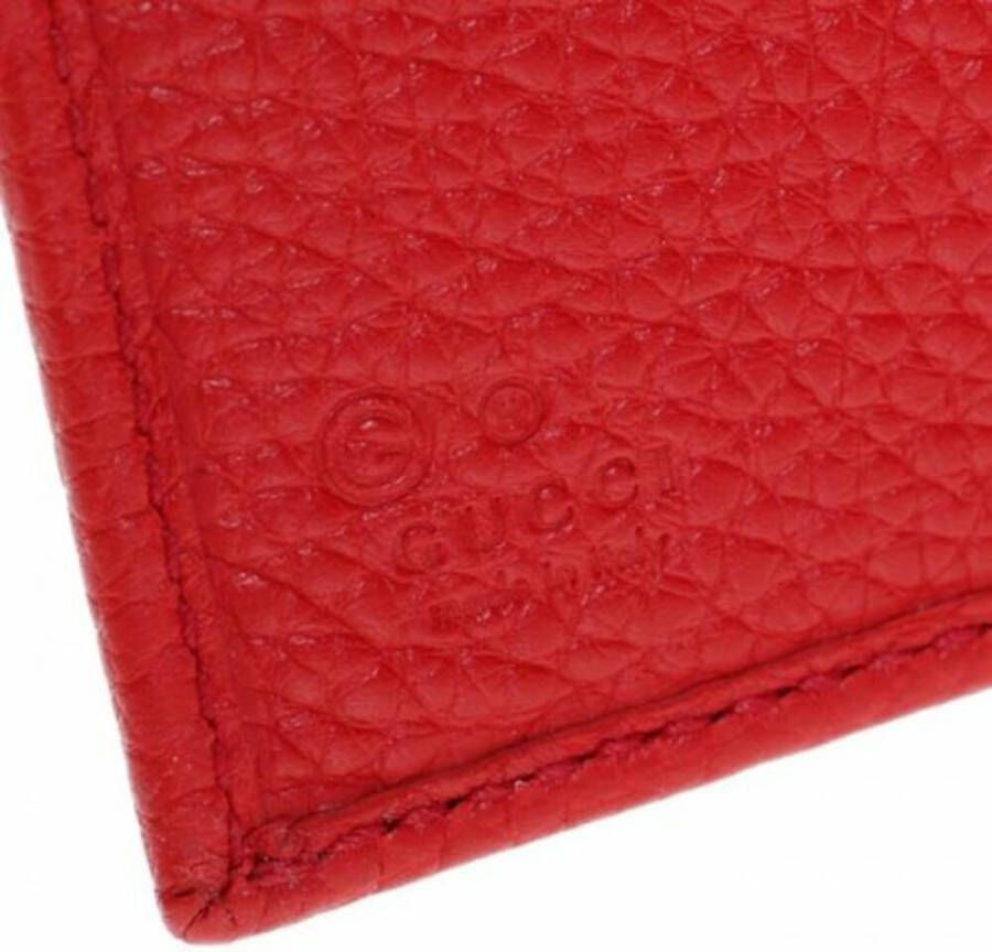 Gucci Leren Portemonnee en Kaarthouder Set Rood Dames