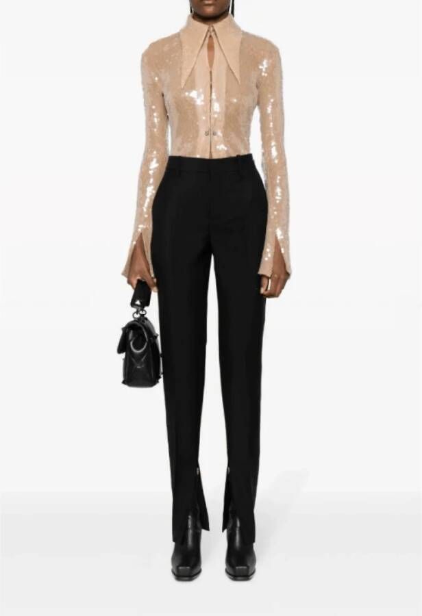 Gucci Zwarte wollen broek met Horsebit-detail Zwart Dames