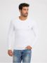 Guess Basis Stretch Longsleeve T-Shirt White Heren - Thumbnail 2