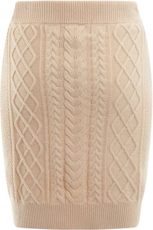 Guess Beige Roxane Midi Sweater Rok Beige Dames
