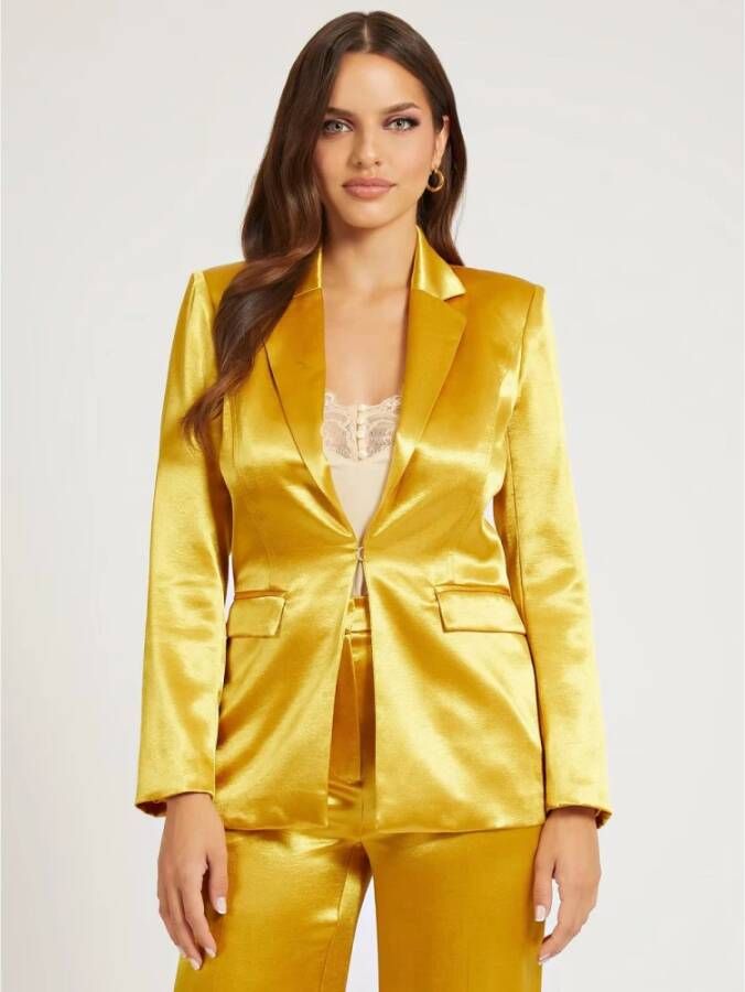Guess Stijlvolle Blazer Jas Geel Dames