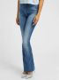 Guess Blauwe effen jeans met ritssluiting en knoopsluiting voor vrouwen Blue Dames - Thumbnail 8