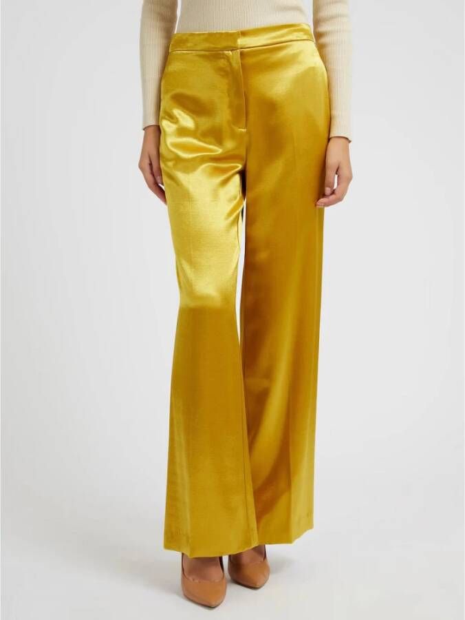 Guess Brisilda Wijde Broek Geel Dames