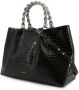 Guess Leren Ritssluiting Winkel Tas met Afneembare Schouderband Black Dames - Thumbnail 2