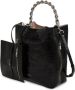 Guess Metallic Leren Handtas met Afneembare Schouderriem en Pochette Black Dames - Thumbnail 2