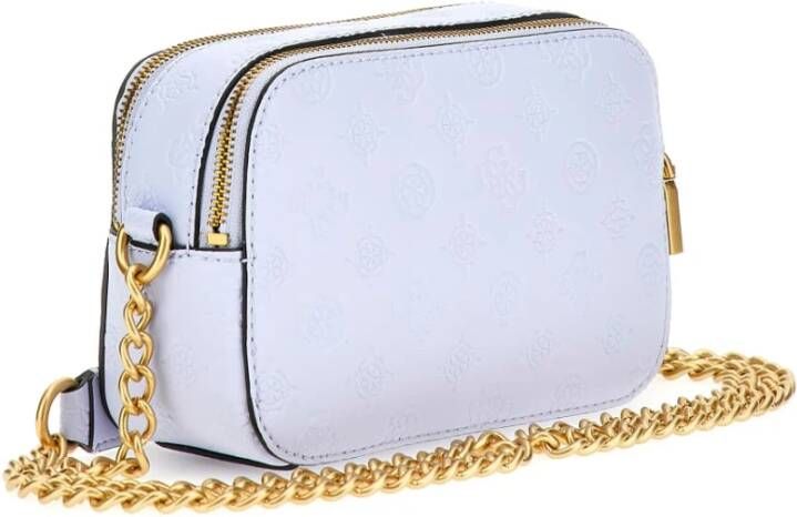 Guess Geva Ice Blue Logo Schoudertas Blauw Dames