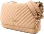 Guess Gewatteerde schoudertas met metalen logo Beige Dames - Thumbnail 2