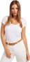 Guess Dames-T-shirt Logo Scoop Wit Dames - Thumbnail 5