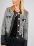 Guess Eenvoudige Stijl Jas met Opvallende Textuur Zwart Dames - Thumbnail 2