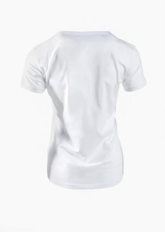 Guess Effen katoenen T-shirt Aansluitende V-hals Wit Heren