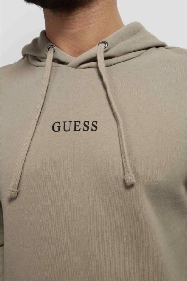 Guess Gedrukte logo hoodie Jeans Beige Heren