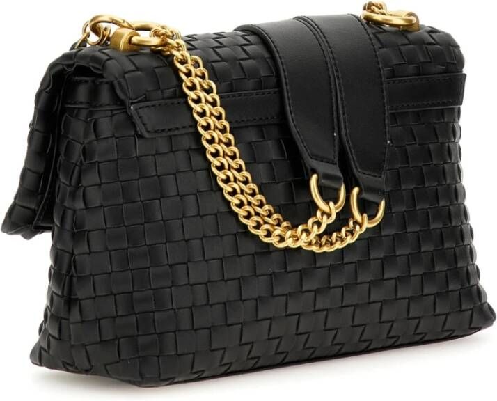 Guess Gevlochten Mini Schoudertas Zwart Dames