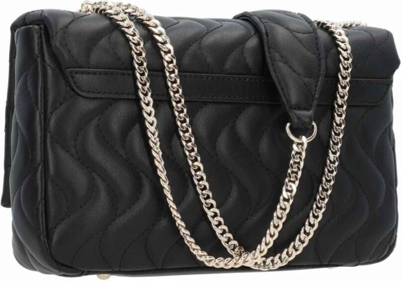 Guess Gewatteerde zwarte eco-lederen schoudertas Zwart Dames