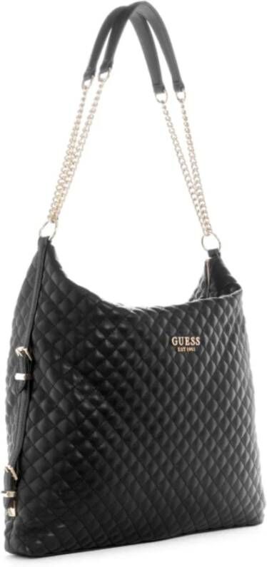 Guess Gewatteerde Zwarte Grote Tote Tas Zwart Dames