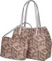 Guess Convertible Schoudertas met Afneembare Pochette Beige Dames - Thumbnail 2