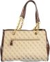 Guess Bruine Polyester Handtas met Kettinghengsels en Meerdere Compartimenten Brown Dames - Thumbnail 2