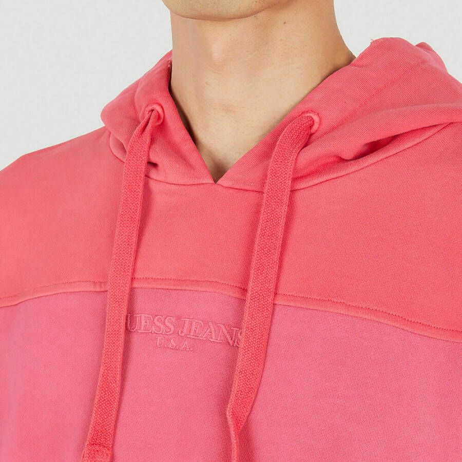 Guess Tweekleurige hoodie Roze Heren