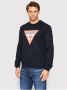 Guess Iconische Biologisch Katoenen Sweatshirt Blauw Blue Heren - Thumbnail 2
