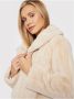 Guess Imitatie Bont Blouson Beige Recht Kort Beige Dames - Thumbnail 2