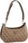 Guess Meridian Top Zip Handtas Schoudertas Beige Dames - Thumbnail 2