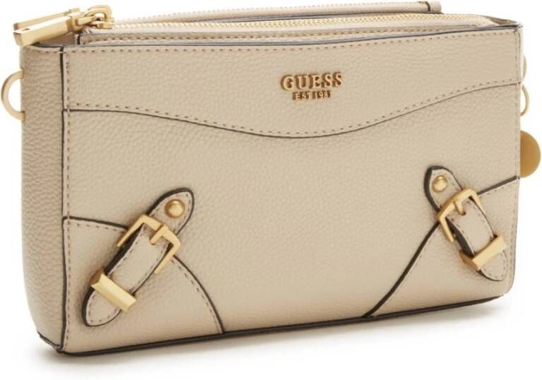 Guess Mini Khaki Schoudertas voor Dames Beige Dames