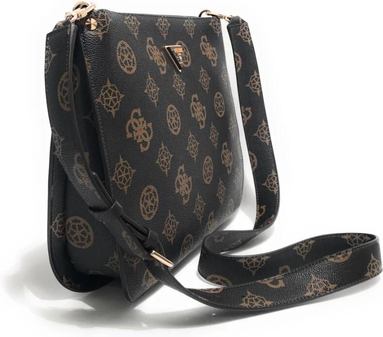Guess Mocha Logo Meridian Schoudertas Bruin Dames
