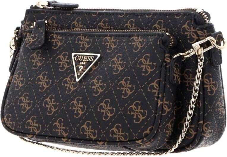 Guess Noelle Mini Crossbody Bruin Logo Tas Bruin Dames