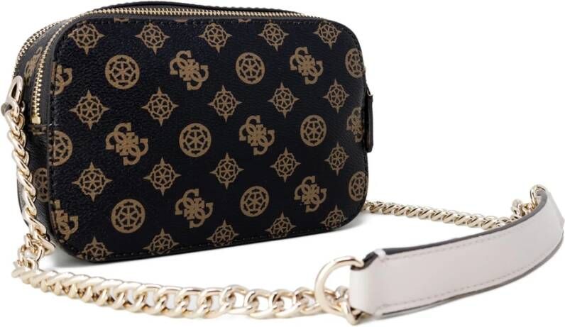 Guess Noelle Schoudertas Camera Bruin Dames