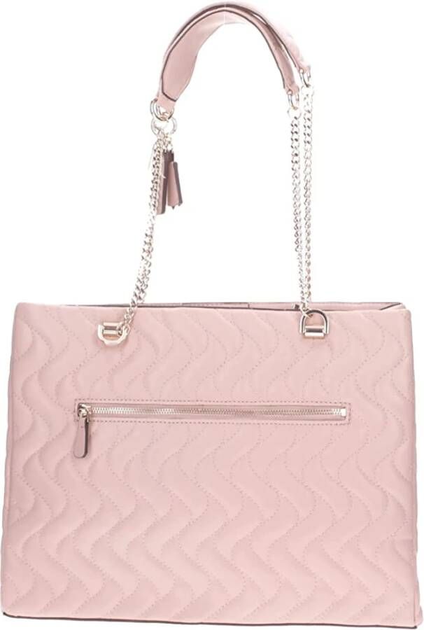 Guess Quilted Rosewood Eco Leren Handtas Roze Dames