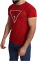 Guess Red Cotton Logo Print Men Casual Top Perforated T-shirt Rood Heren - Thumbnail 2