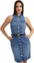 Guess Knielengte Jurk Blue Dames - Thumbnail 2