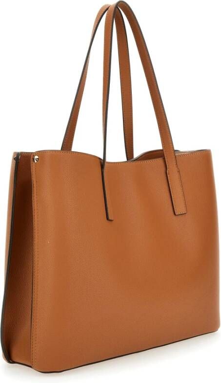 Guess Emiliya Cognac Schoudertas Bruin Dames