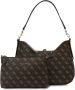 Guess Metallic Bevestiging Schoudertas met Afneembare Pochette Brown Dames - Thumbnail 2