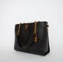 Guess Zwarte Polyurethaan Handtas met Ketting Schouderhandvatten Black Dames - Thumbnail 6